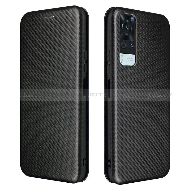 Funda de Cuero Cartera con Soporte Carcasa L02Z para Vivo Y51 (2021) Negro