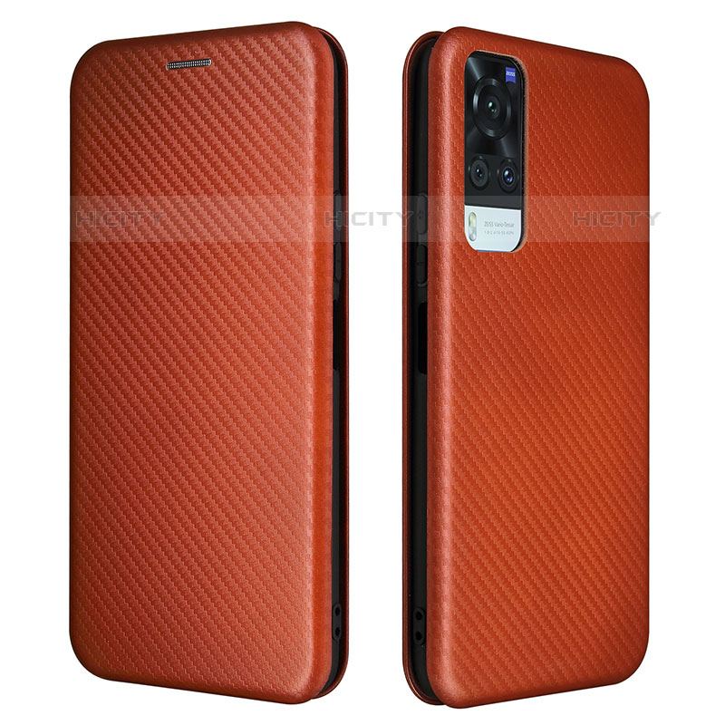 Funda de Cuero Cartera con Soporte Carcasa L02Z para Vivo Y51A Marron