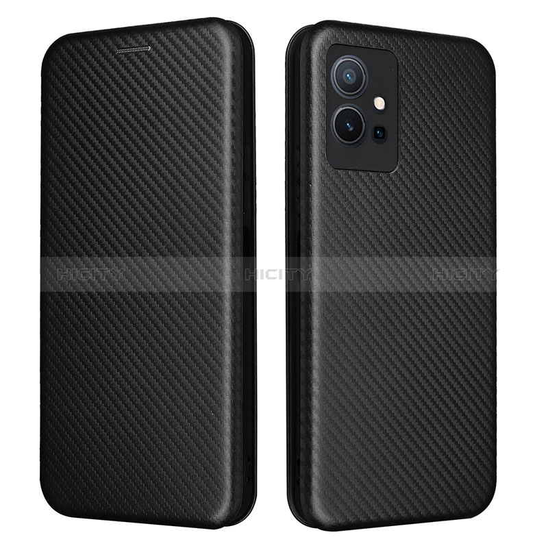 Funda de Cuero Cartera con Soporte Carcasa L02Z para Vivo Y52t 5G Negro