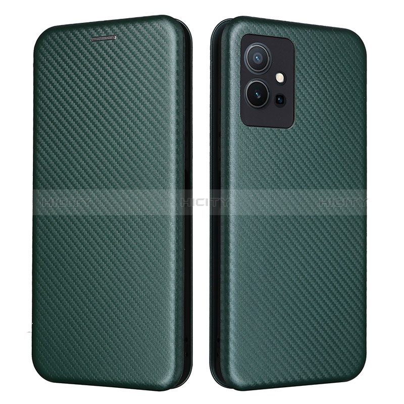 Funda de Cuero Cartera con Soporte Carcasa L02Z para Vivo Y52t 5G Verde