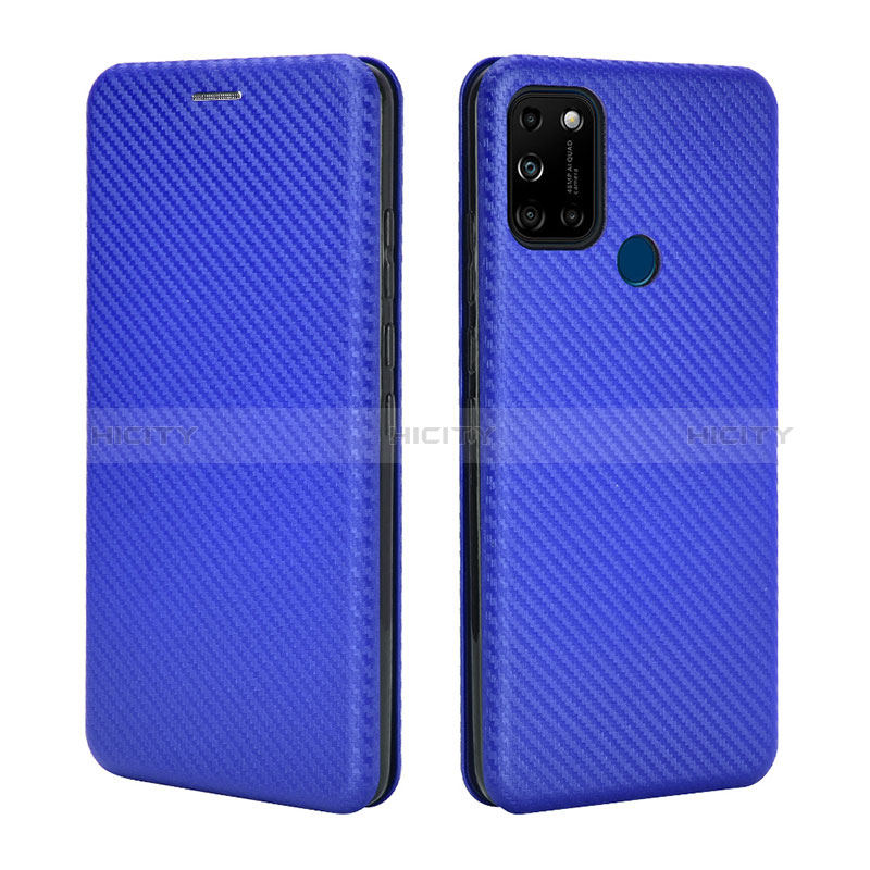 Funda de Cuero Cartera con Soporte Carcasa L02Z para Wiko View5 Plus Azul