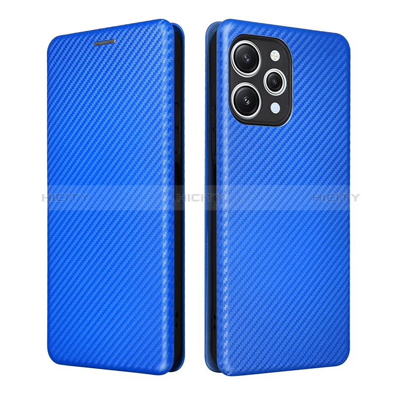 Funda de Cuero Cartera con Soporte Carcasa L02Z para Xiaomi Redmi 12 4G Azul