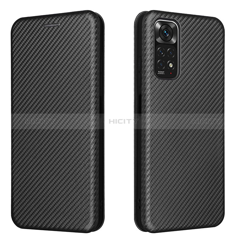 Funda de Cuero Cartera con Soporte Carcasa L02Z para Xiaomi Redmi Note 11S 4G Negro