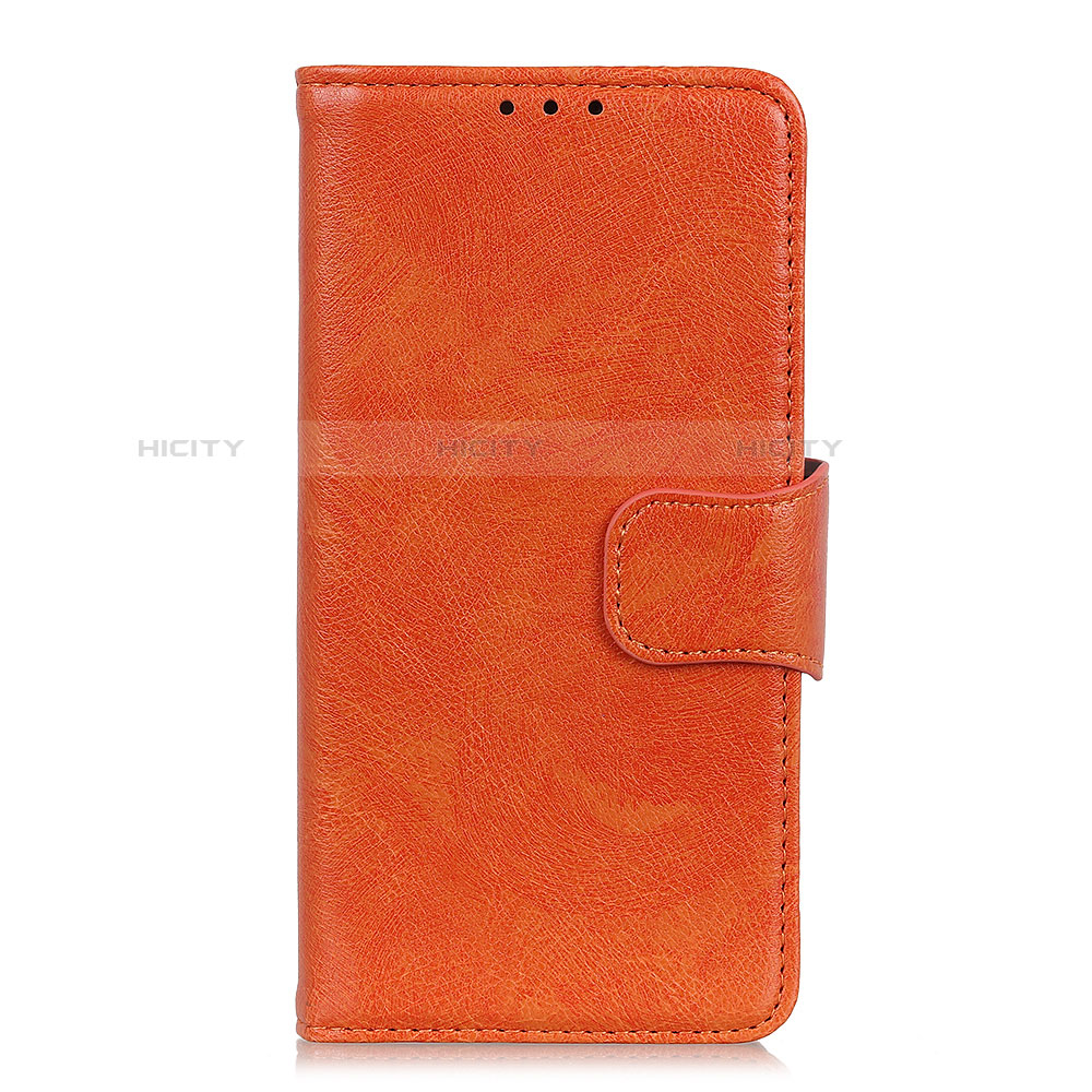 Funda de Cuero Cartera con Soporte Carcasa L03 para Alcatel 1X (2019) Naranja