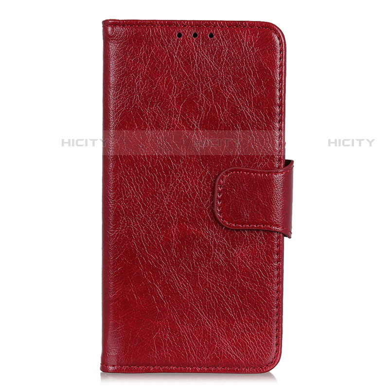 Funda de Cuero Cartera con Soporte Carcasa L03 para Alcatel 3X Rojo