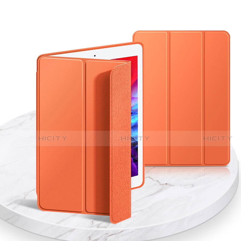 Funda de Cuero Cartera con Soporte Carcasa L03 para Apple iPad 10.2 (2020) Naranja
