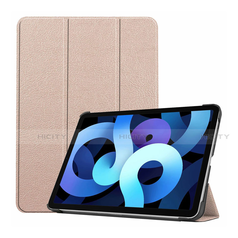 Funda de Cuero Cartera con Soporte Carcasa L03 para Apple iPad Air 10.9 (2020) Oro