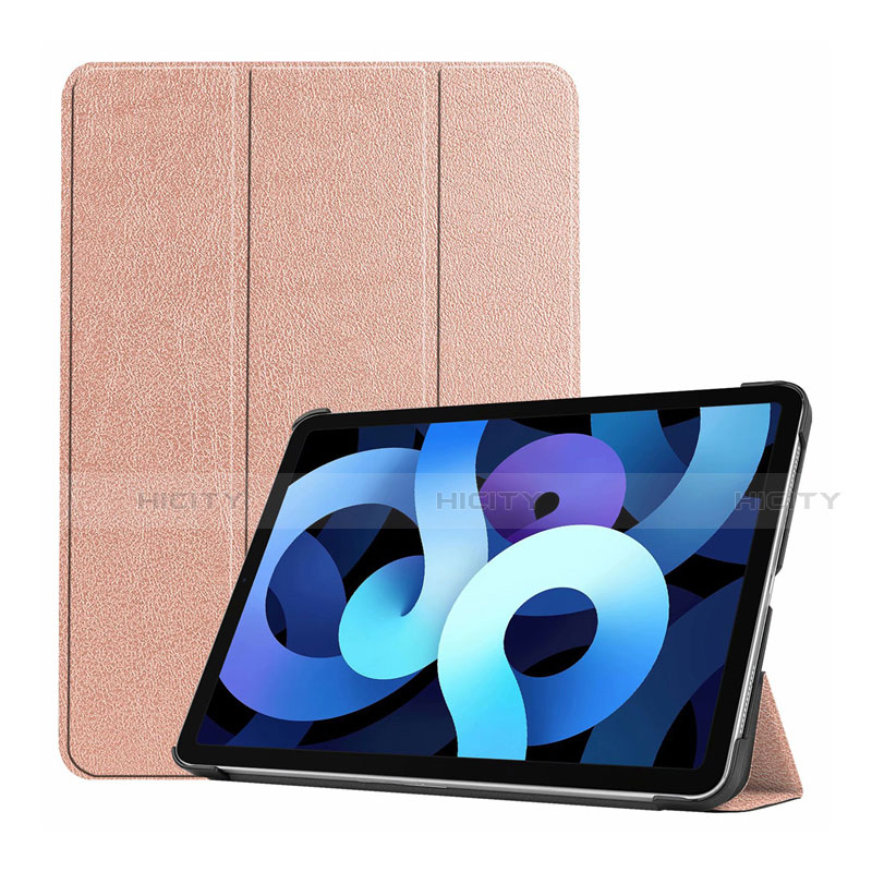 Funda de Cuero Cartera con Soporte Carcasa L03 para Apple iPad Air 5 10.9 (2022) Oro Rosa