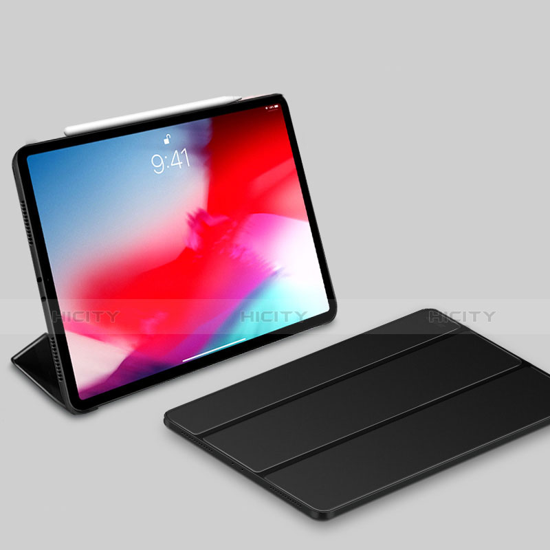 Funda de Cuero Cartera con Soporte Carcasa L03 para Apple iPad Pro 11 (2018) Negro