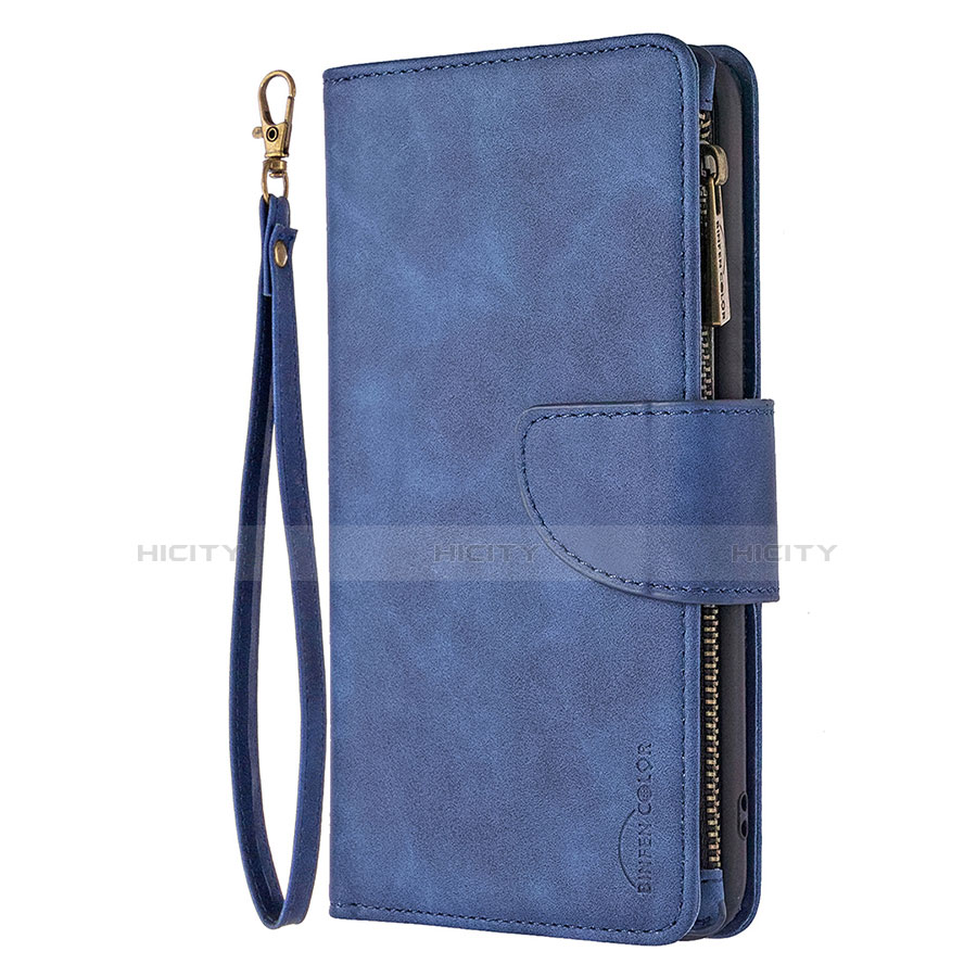 Funda de Cuero Cartera con Soporte Carcasa L03 para Apple iPhone 13 Pro Azul