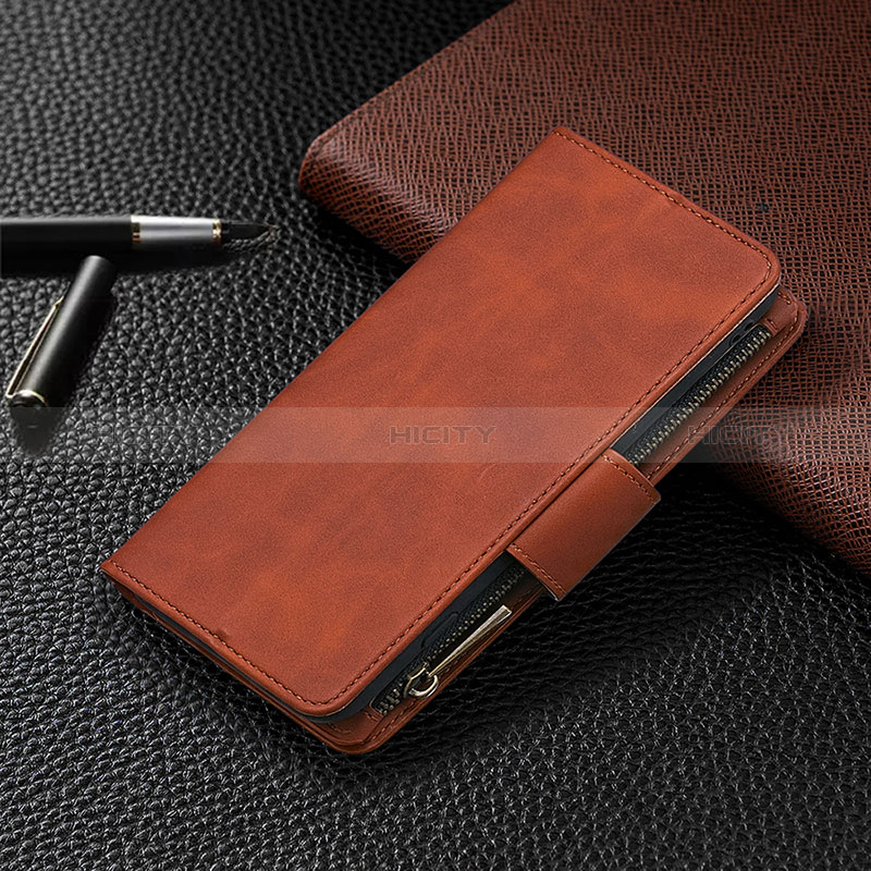 Funda de Cuero Cartera con Soporte Carcasa L03 para Apple iPhone 14 Pro Marron