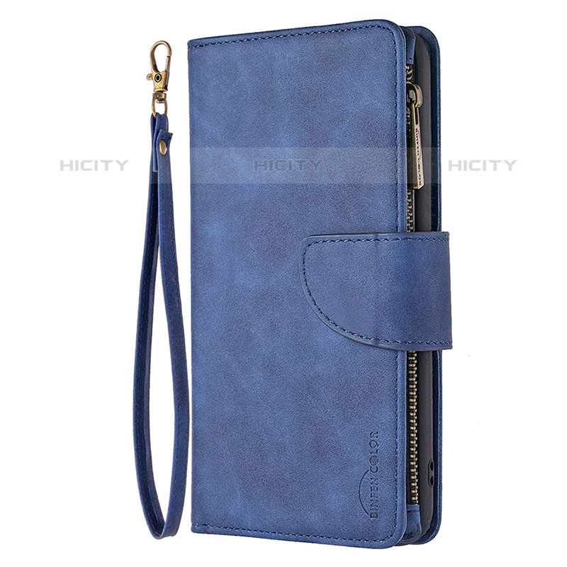 Funda de Cuero Cartera con Soporte Carcasa L03 para Apple iPhone 15 Pro Azul