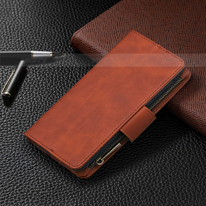 Funda de Cuero Cartera con Soporte Carcasa L03 para Apple iPhone 15 Pro Marron