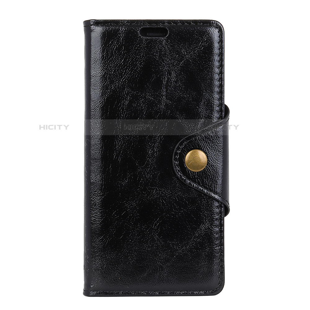 Funda de Cuero Cartera con Soporte Carcasa L03 para Doogee X55 Negro