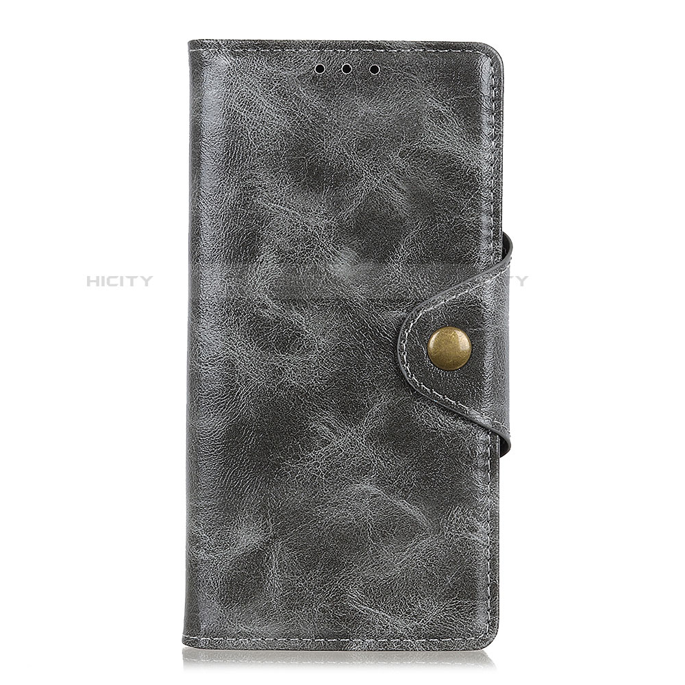 Funda de Cuero Cartera con Soporte Carcasa L03 para Google Pixel 4 Gris