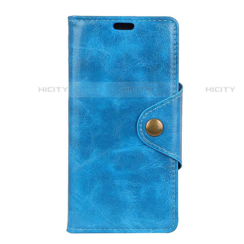 Funda de Cuero Cartera con Soporte Carcasa L03 para HTC Desire 12S Azul