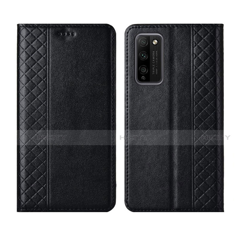 Funda de Cuero Cartera con Soporte Carcasa L03 para Huawei Honor 30 Lite 5G Negro