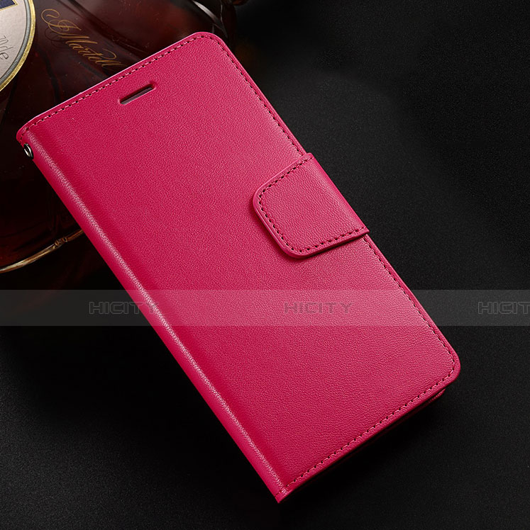 Funda de Cuero Cartera con Soporte Carcasa L03 para Huawei Honor 8X Rojo