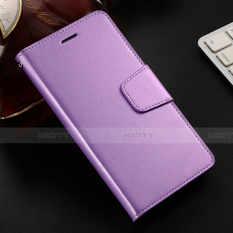 Funda de Cuero Cartera con Soporte Carcasa L03 para Huawei Honor View 10 Lite Morado