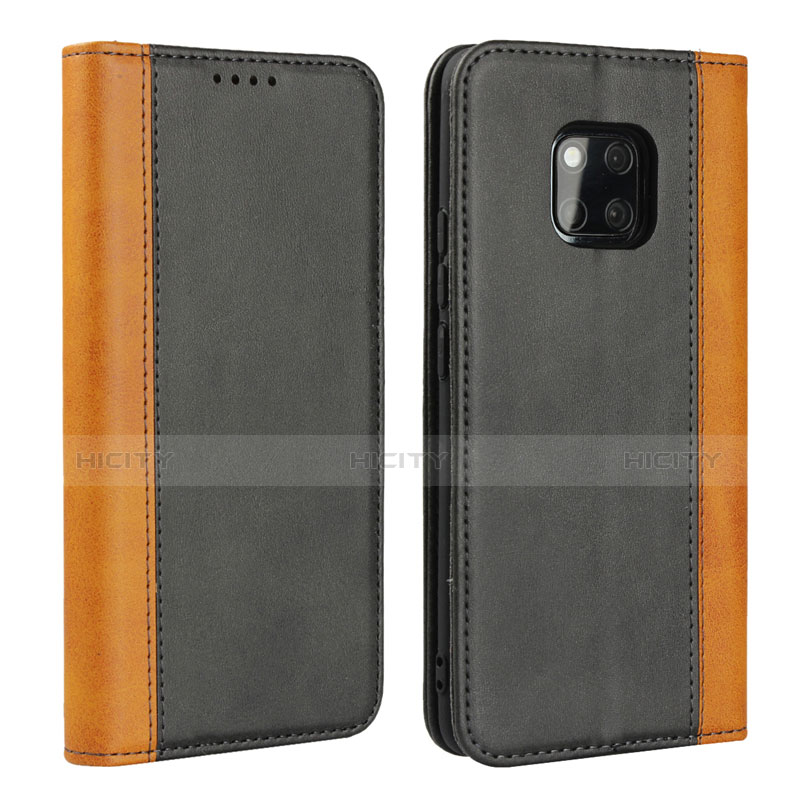 Funda de Cuero Cartera con Soporte Carcasa L03 para Huawei Mate 20 Pro Gris