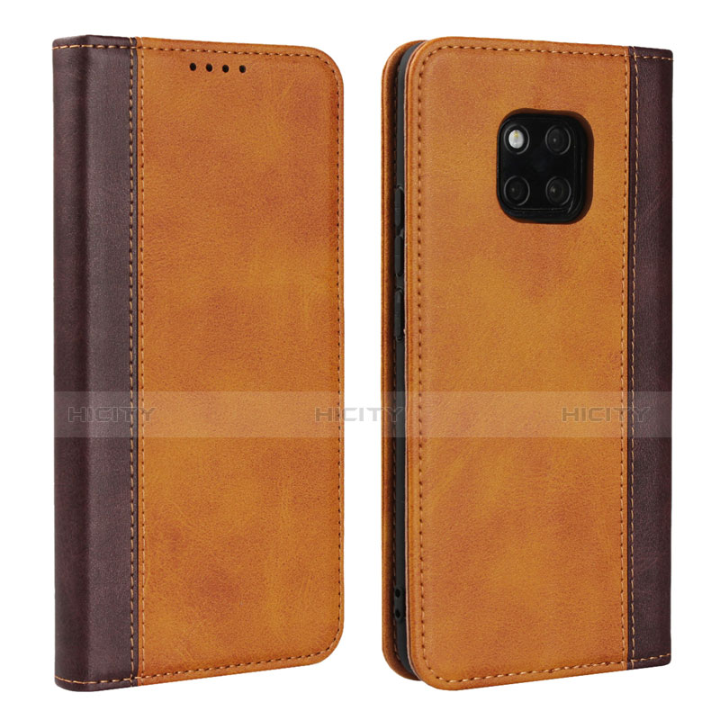 Funda de Cuero Cartera con Soporte Carcasa L03 para Huawei Mate 20 Pro Naranja