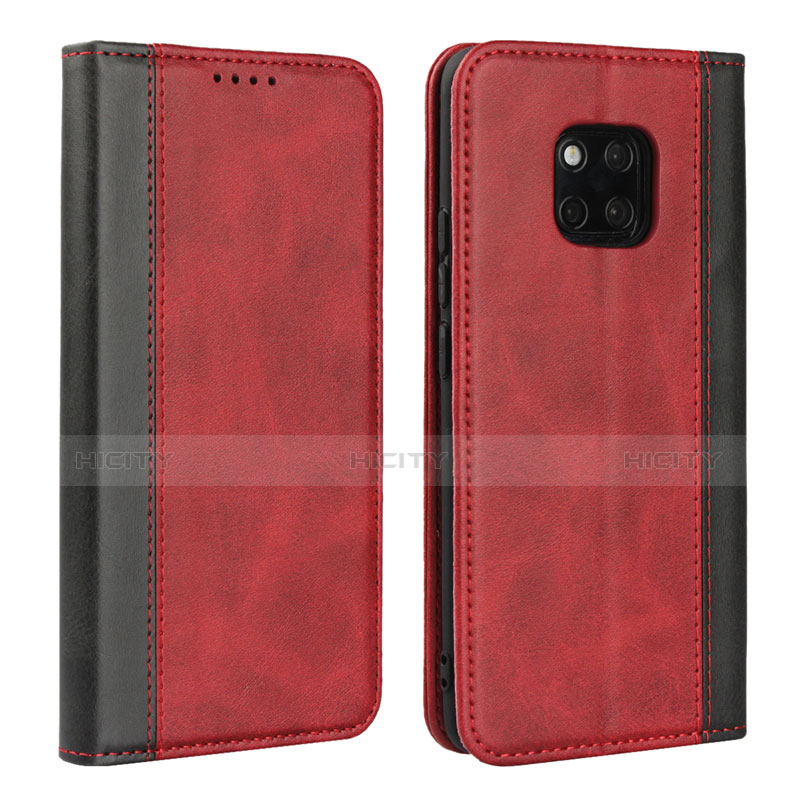 Funda de Cuero Cartera con Soporte Carcasa L03 para Huawei Mate 20 Pro Rojo