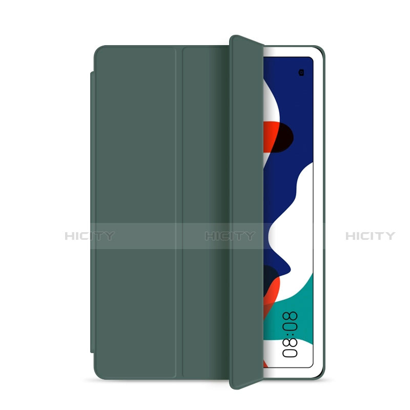 Funda de Cuero Cartera con Soporte Carcasa L03 para Huawei MatePad Verde