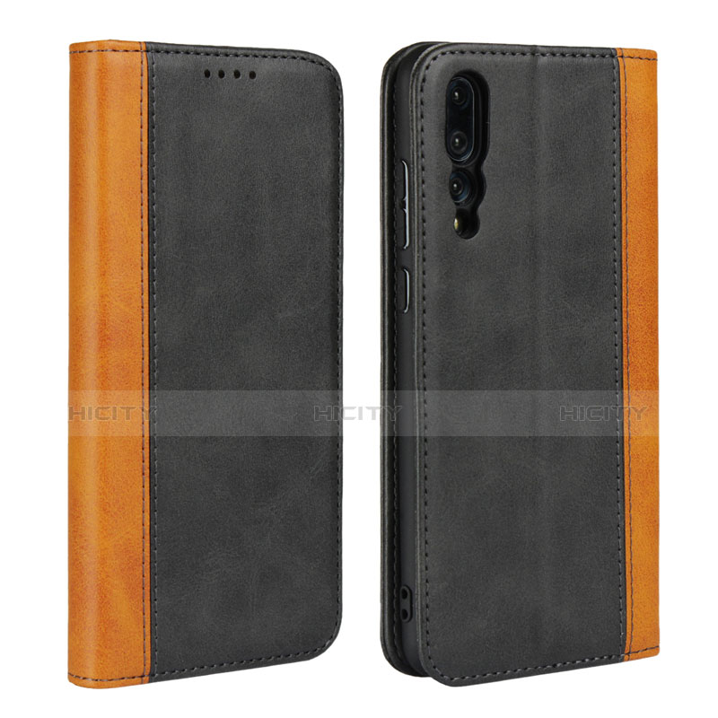 Funda de Cuero Cartera con Soporte Carcasa L03 para Huawei P20 Pro Negro