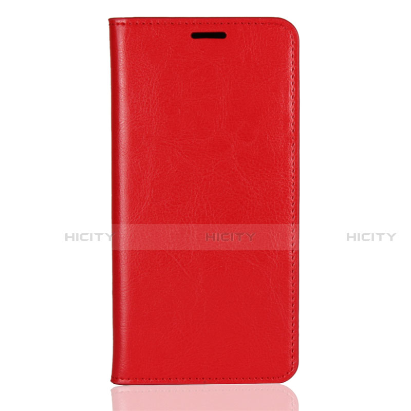 Funda de Cuero Cartera con Soporte Carcasa L03 para Huawei Y9 (2018) Rojo