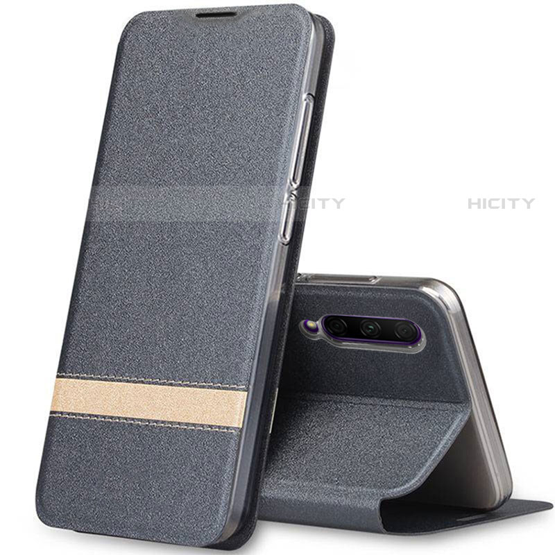 Funda de Cuero Cartera con Soporte Carcasa L03 para Huawei Y9s Gris