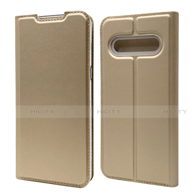 Funda de Cuero Cartera con Soporte Carcasa L03 para LG V60 ThinQ 5G Oro