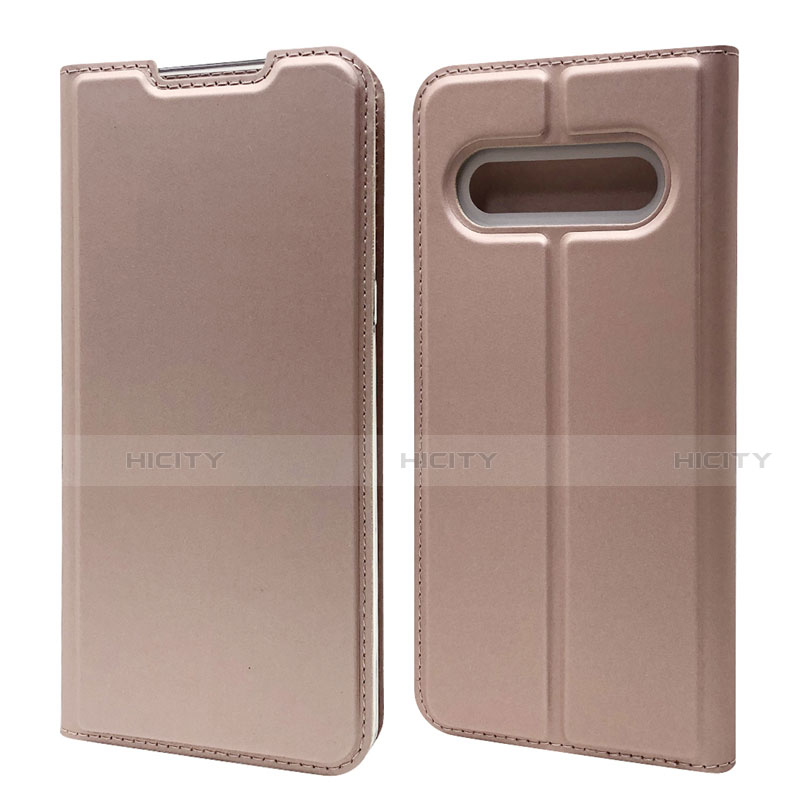 Funda de Cuero Cartera con Soporte Carcasa L03 para LG V60 ThinQ 5G Oro Rosa