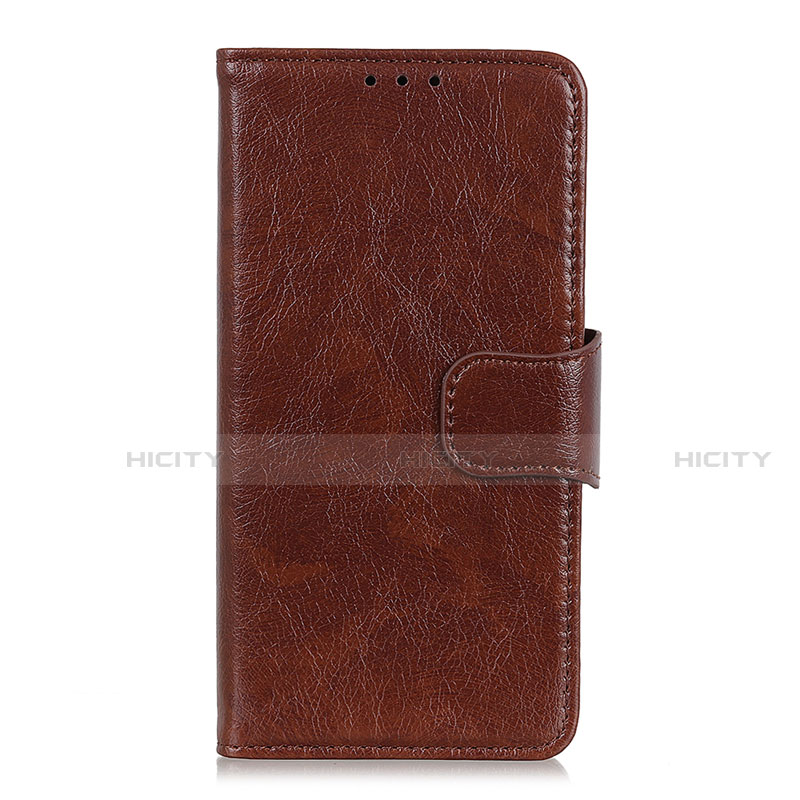 Funda de Cuero Cartera con Soporte Carcasa L03 para Motorola Moto E7 (2020) Marron