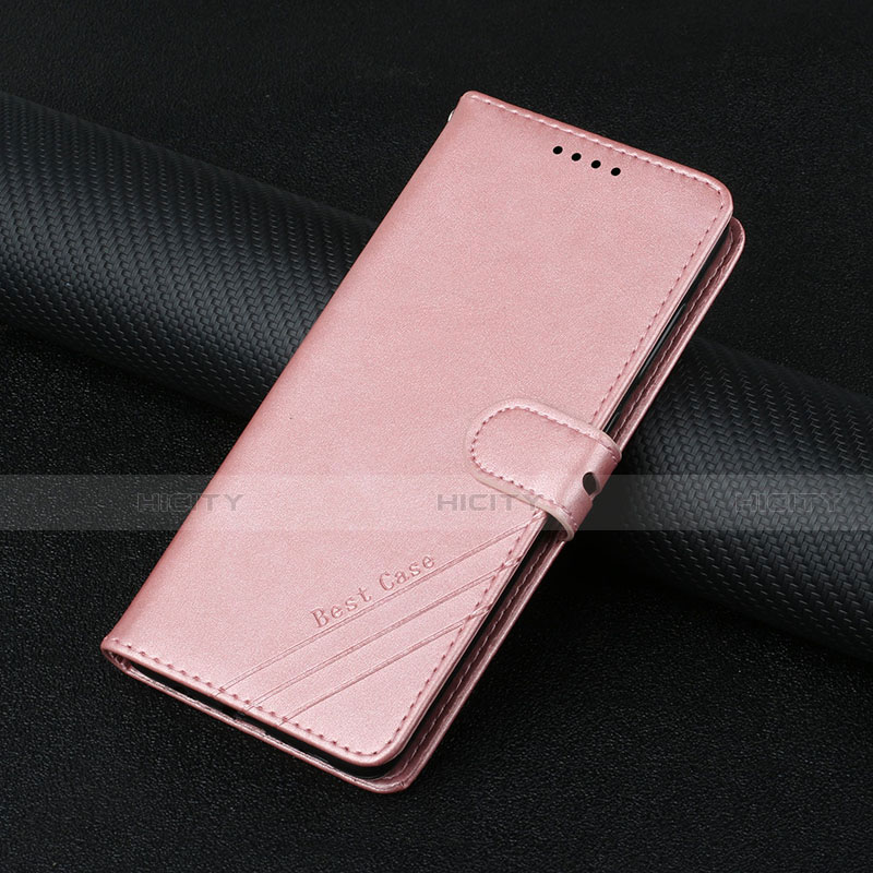 Funda de Cuero Cartera con Soporte Carcasa L03 para Motorola Moto Edge 20 Pro 5G Oro Rosa