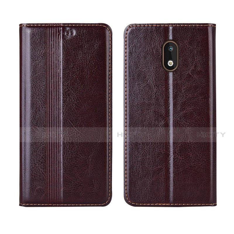 Funda de Cuero Cartera con Soporte Carcasa L03 para Nokia 1.3 Marron