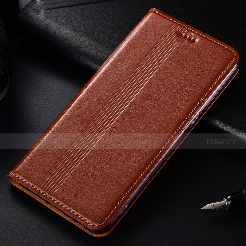 Funda de Cuero Cartera con Soporte Carcasa L03 para Nokia 4.2 Marron Claro