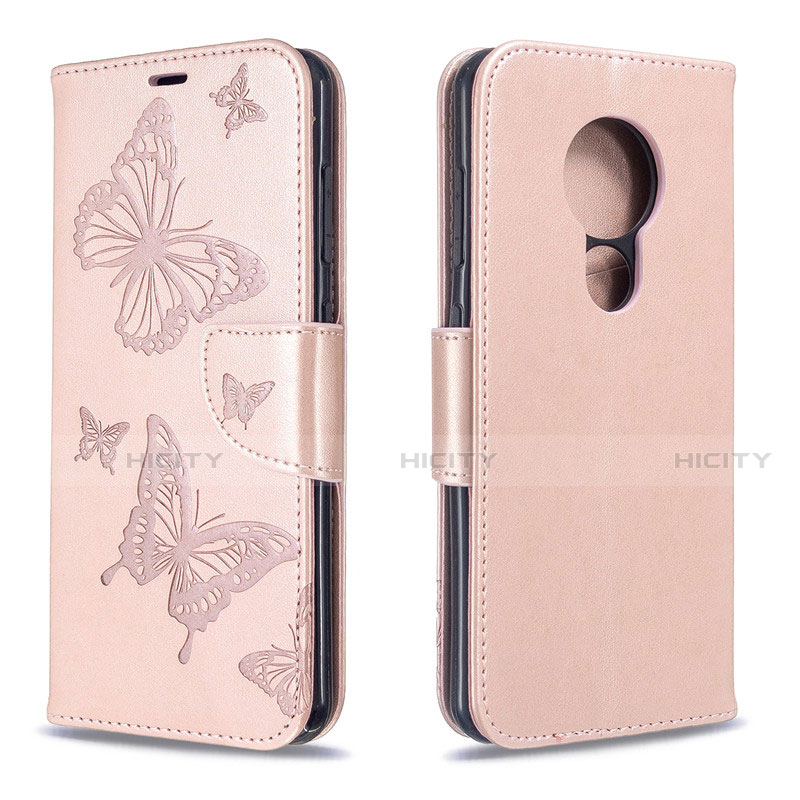 Funda de Cuero Cartera con Soporte Carcasa L03 para Nokia 6.2 Oro Rosa