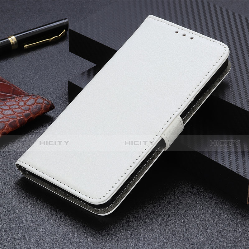 Funda de Cuero Cartera con Soporte Carcasa L03 para Oppo A32 Blanco