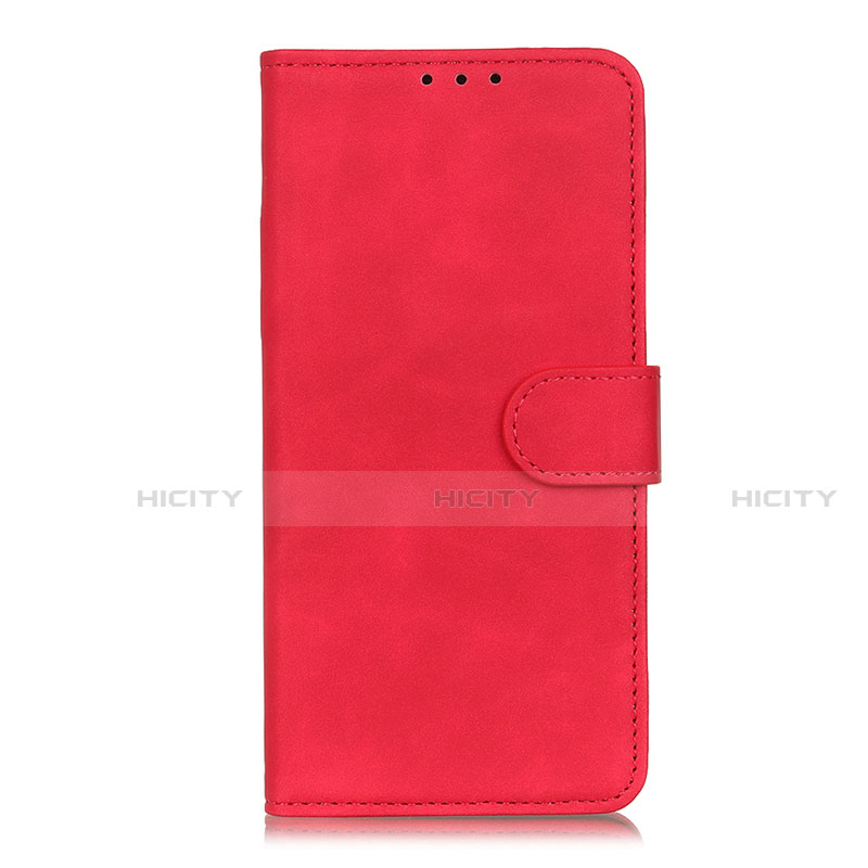 Funda de Cuero Cartera con Soporte Carcasa L03 para Oppo F17 Pro Rojo