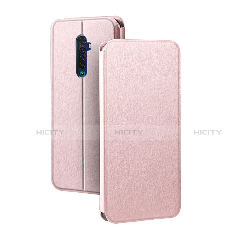 Funda de Cuero Cartera con Soporte Carcasa L03 para Oppo Reno2 Oro Rosa