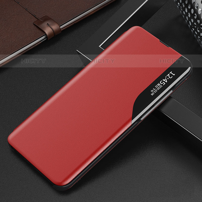 Funda de Cuero Cartera con Soporte Carcasa L03 para Oppo Reno8 5G Rojo