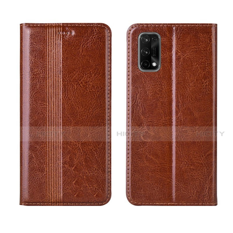 Funda de Cuero Cartera con Soporte Carcasa L03 para Realme V15 5G Marron Claro