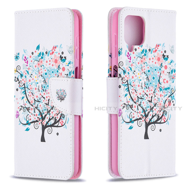 Funda de Cuero Cartera con Soporte Carcasa L03 para Samsung Galaxy A12