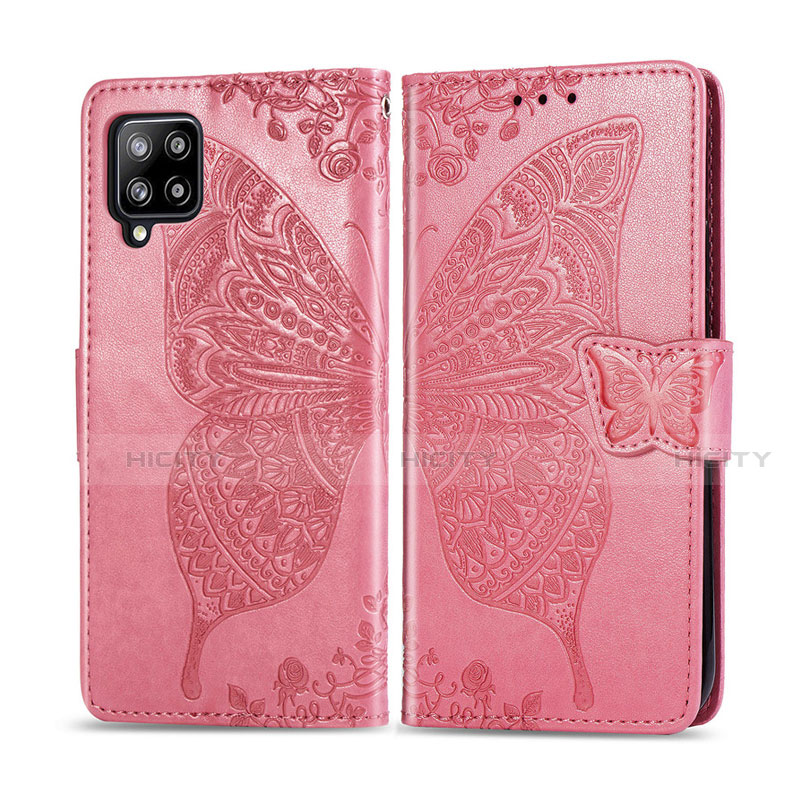 Funda de Cuero Cartera con Soporte Carcasa L03 para Samsung Galaxy A42 5G Rosa