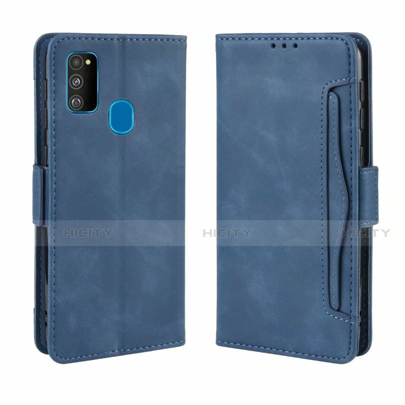 Funda de Cuero Cartera con Soporte Carcasa L03 para Samsung Galaxy M30s Azul