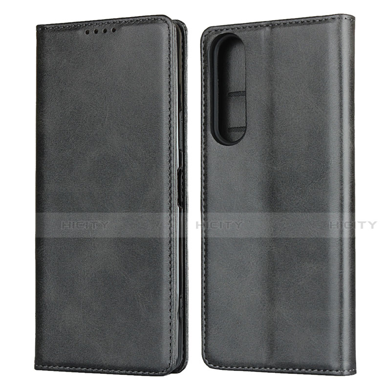 Funda de Cuero Cartera con Soporte Carcasa L03 para Sony Xperia 1 II Negro