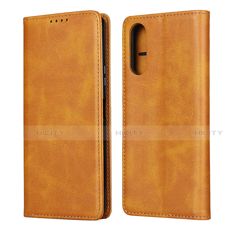 Funda de Cuero Cartera con Soporte Carcasa L03 para Sony Xperia 10 II Naranja