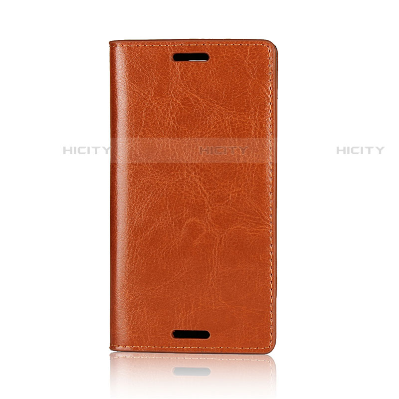 Funda de Cuero Cartera con Soporte Carcasa L03 para Sony Xperia XZ1 Compact Naranja