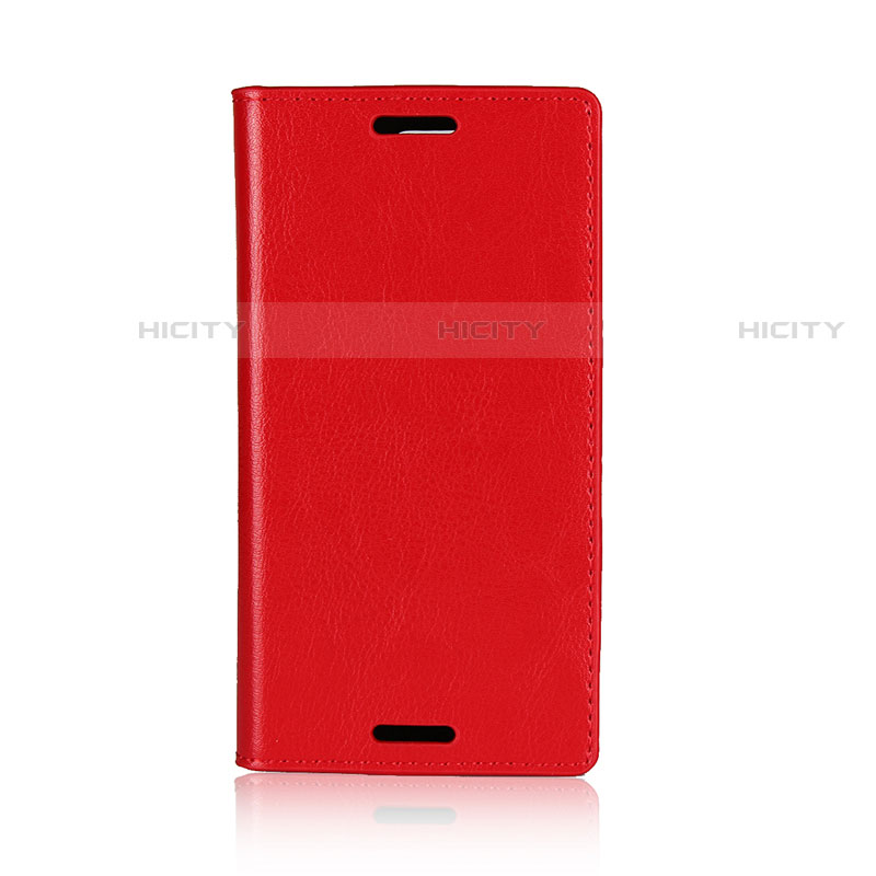 Funda de Cuero Cartera con Soporte Carcasa L03 para Sony Xperia XZ1 Compact Rojo