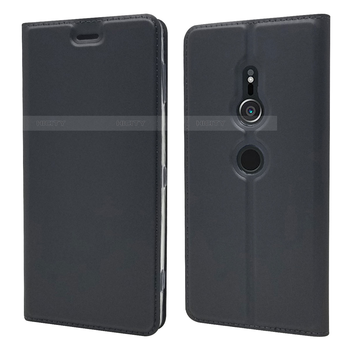 Funda de Cuero Cartera con Soporte Carcasa L03 para Sony Xperia XZ2 Negro